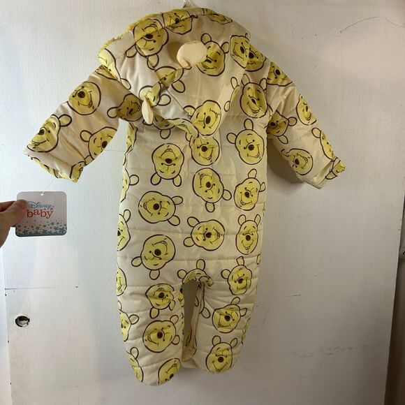 Disney Baby Winnie the Pooh 0-3m infant snowsuit bunting Hooded Ears new - Picture 7 of 7
